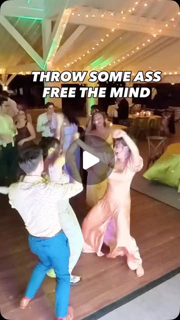 Instagram reel: dance floor at Jake and Zoey Carani's wedding