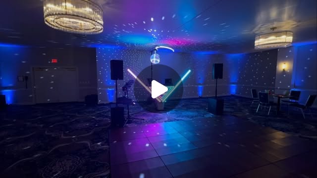 Instagram reel: the full wedding dance-floor rig, set up and lit at The Abbey Resort before guests arrive